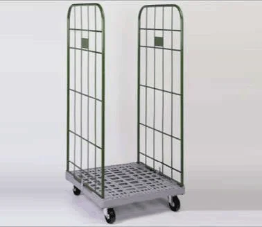 Customized sizes high quality hevy duty foldable steel logistics roll cage roll container mesh trolley