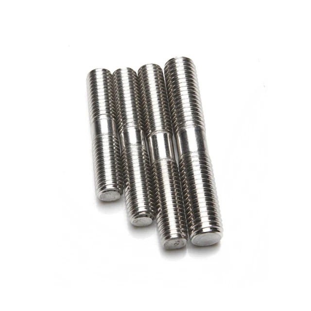 Manufacturer mild steel grade 4.8 zinc threaded rod black hot dip galvanized titanium stud bolt din939