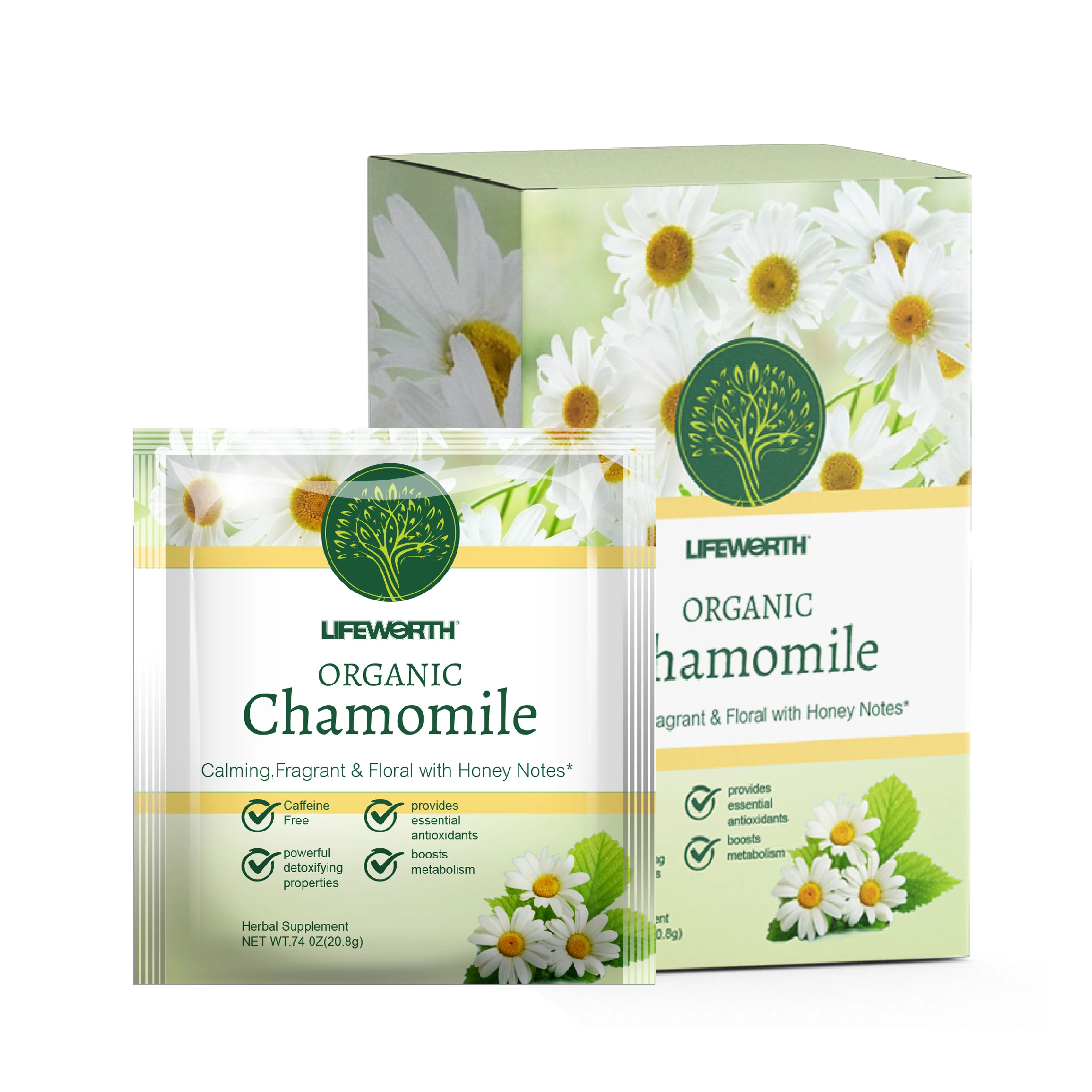 LIFEWORTH hot sale organic chamomile sleepy time tea herbal tea for soothing and relaxing OEM