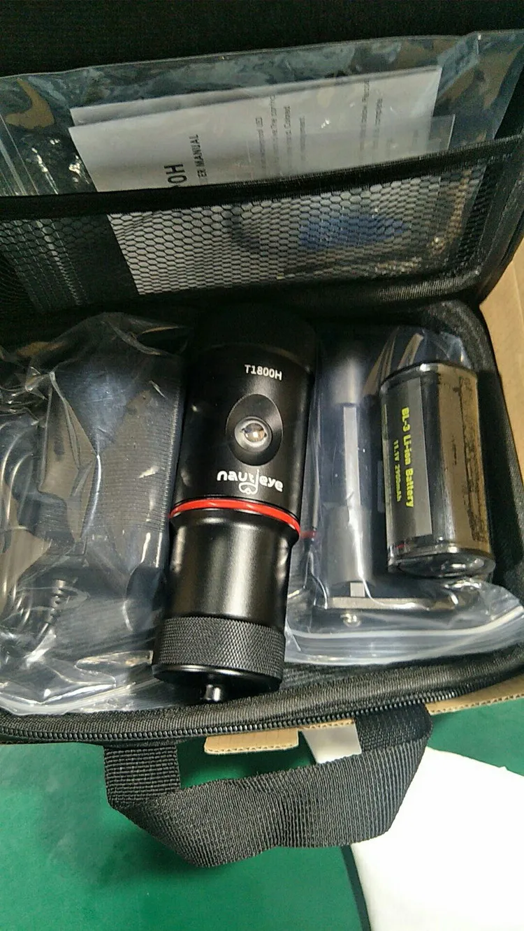 Nautieye T1800H 6 degree Spotlight led Primary  dive Light Focus handheld torch for Technical diving and scuba diving