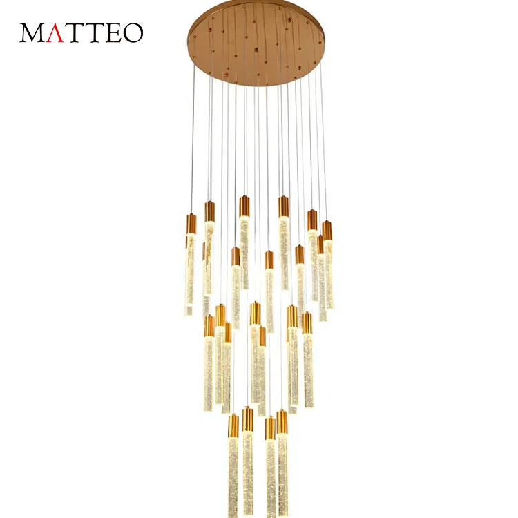 Высококлассная Современная хрустальная линейная люстра большие торговые центры отелей роскошное внутреннее освещение виллы 3000K подвесная установка