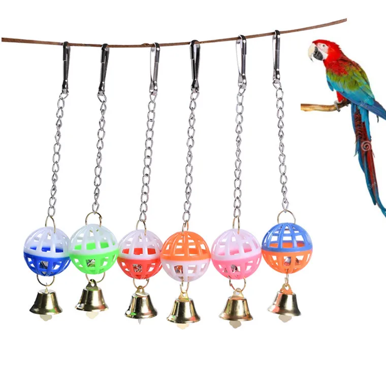 wholesale Bird toy bell Double color bell hanging bell With Sound module toy pet toy