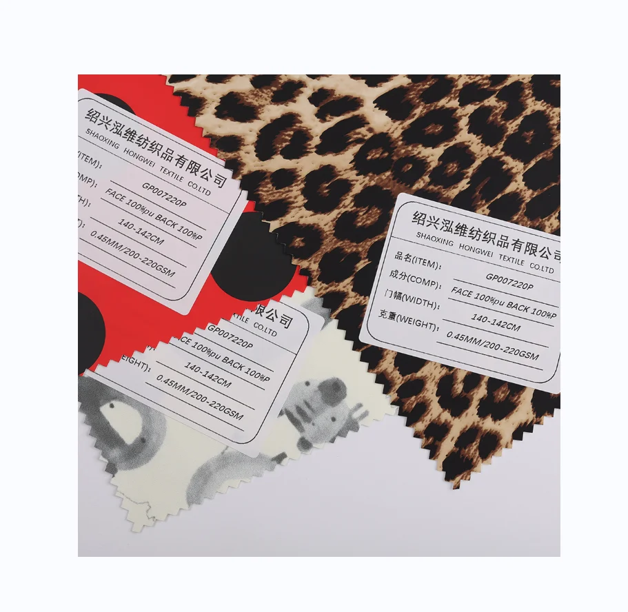 Cheapest waterproof outdoor jacket leather raincoat synthet leather product printed matte foggy leather fabric