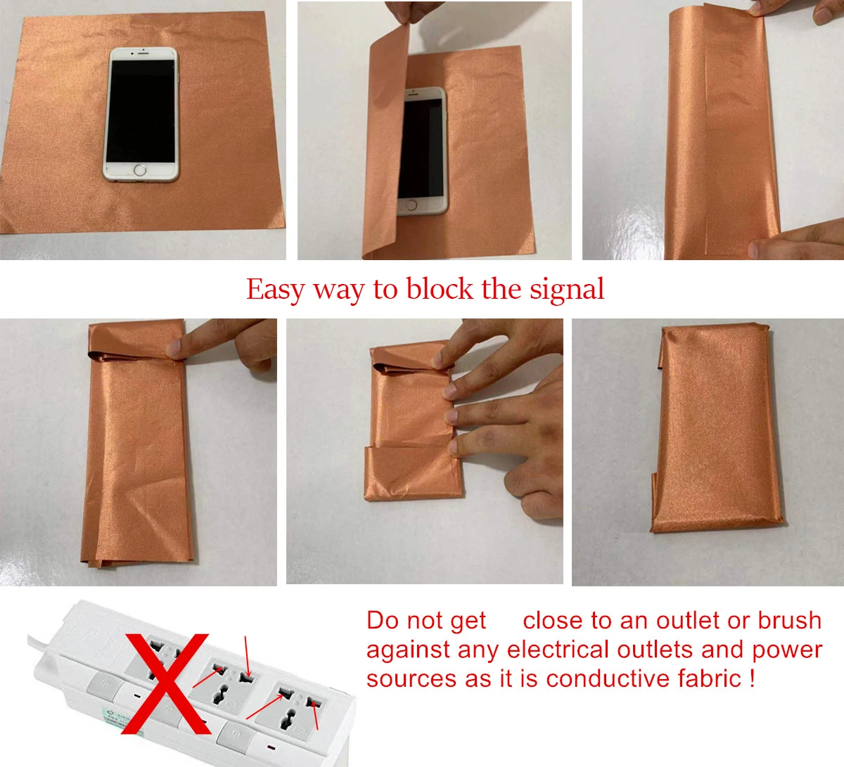 High Conductive Copper Fabric Reduce EMF/EMI Protection Material Blocking RFID/RF Shields Signals (WiFi, Phone) Faraday Cloth