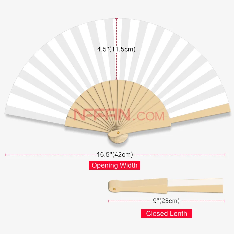 Custom Printed Personalized abanicos de mano wooden folding hand fans with your logo