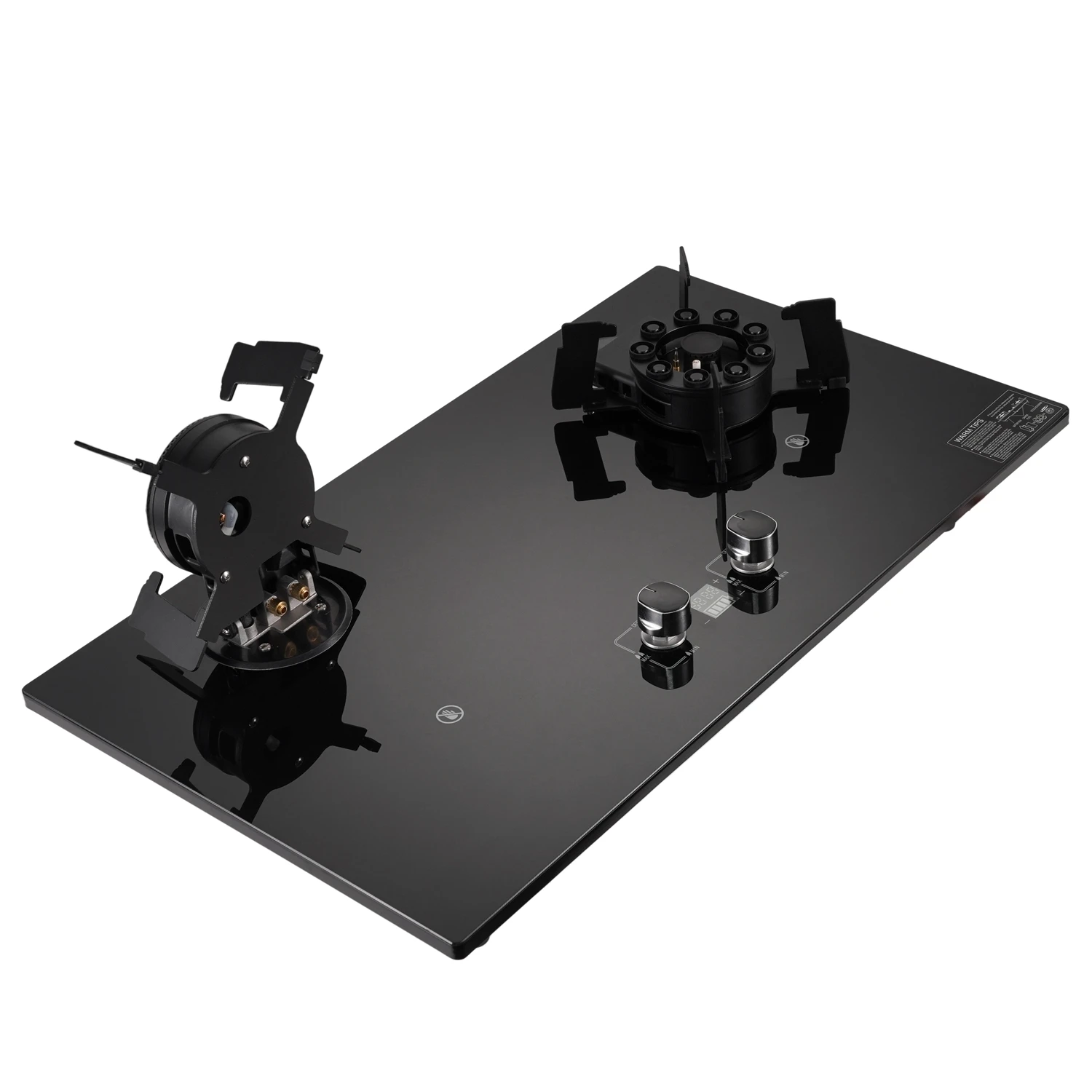 2 burner gas stove two burner table glass top gas cooker two gas stove 2 burners for Outdoor Household Hotel Garage Use