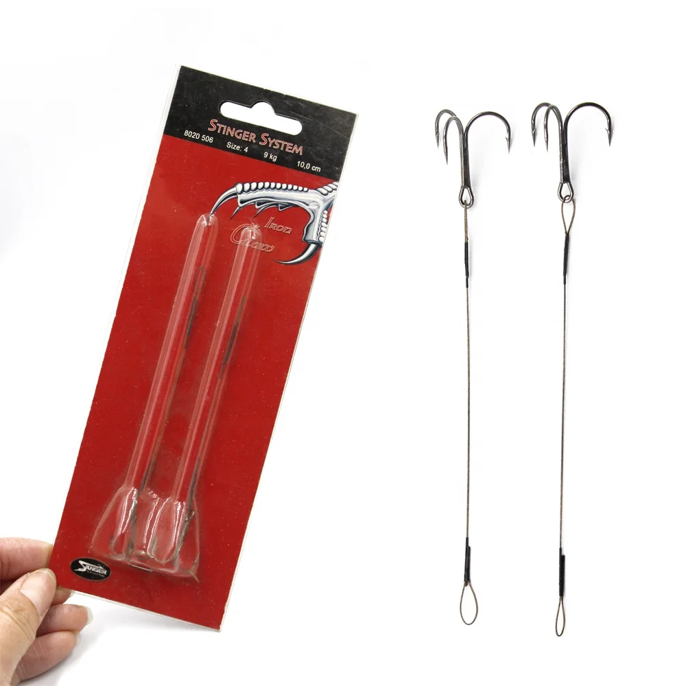 3 size Fishing Hooks With Connector Big Shad Lure Strength Stingers rig