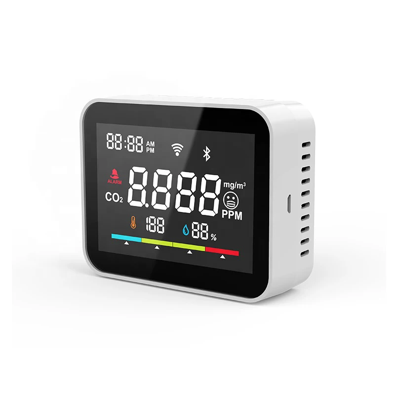 HIMOJO Tuya wifi Mini Portable Indoor Automatic Alarm Air Quality Monitor Gas Sensor Meter Co2 Detector Carbon Dioxide