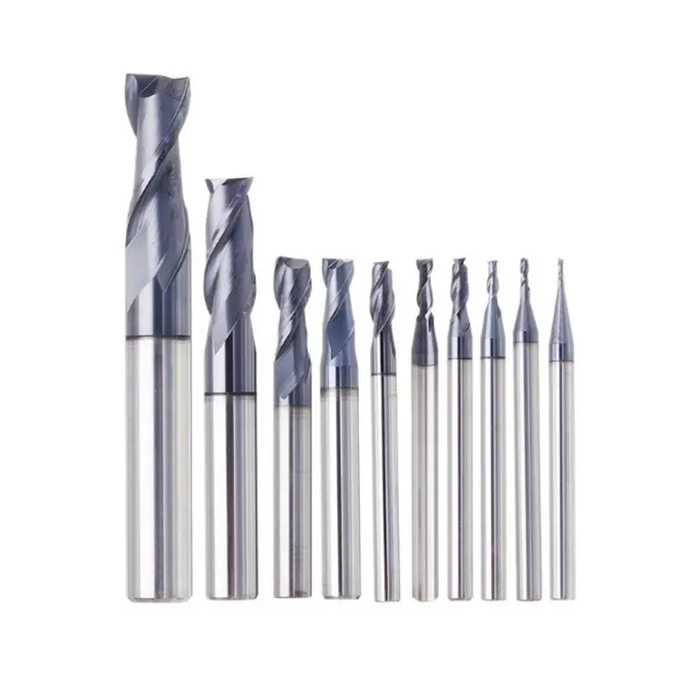 HRC50 2 Flute Radius Solid Tungsten End Mill Carbide Drill Bits Can Be Used As CNC Milling Machine Tools For Cast Ironsteel
