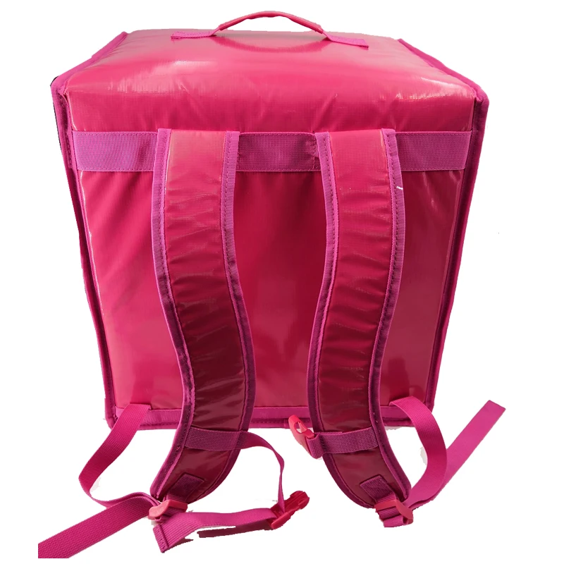 pink reusable Food delivery bags strong thermal backpack
