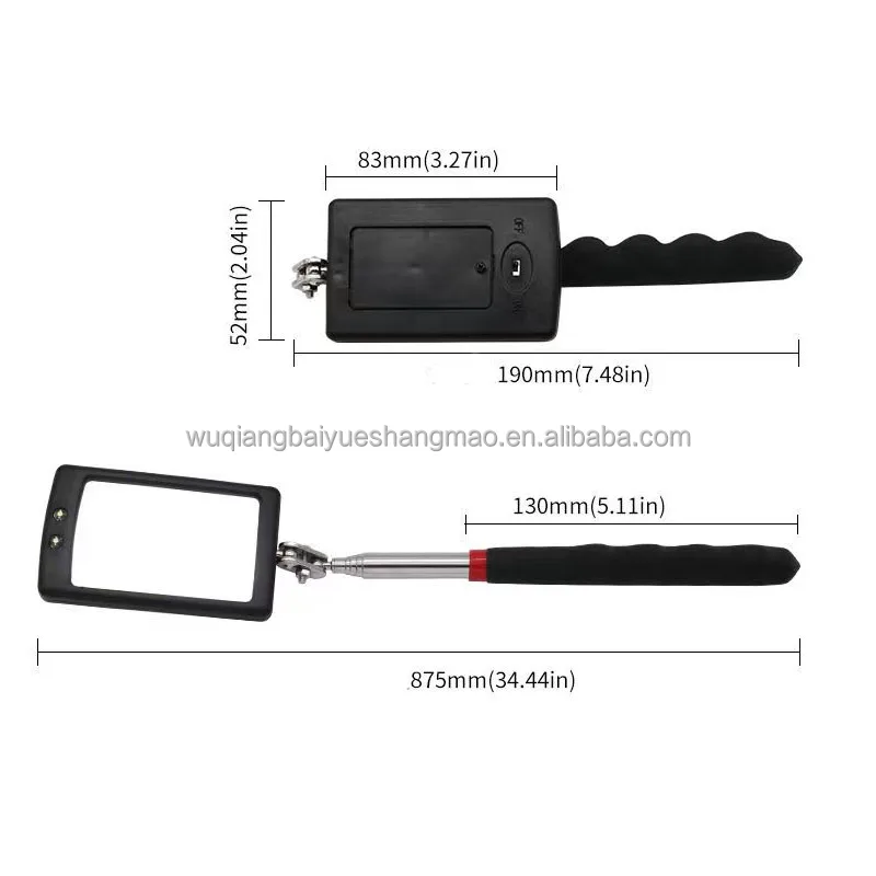 Регулируемое контрольное зеркало для сварки Растягивающихся и выдвижных ручек проверки безопасности поиска