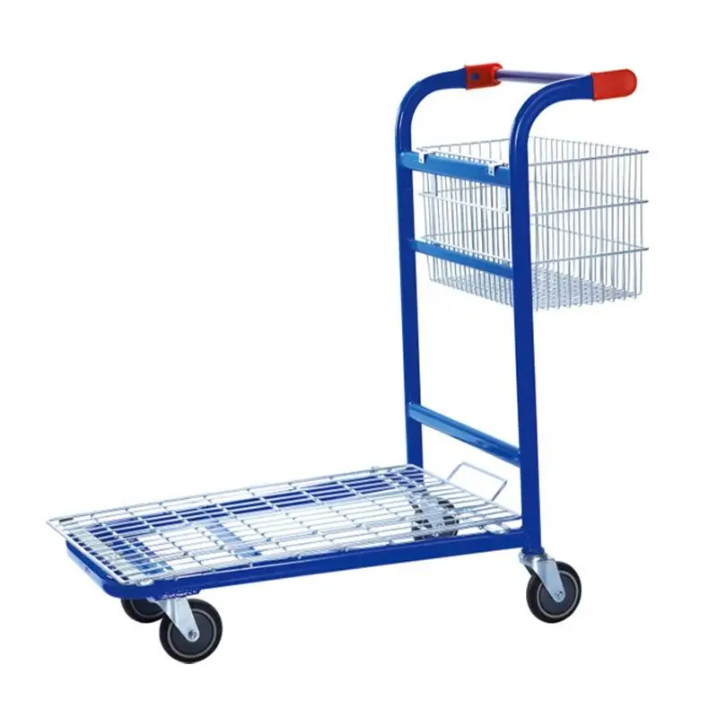 Light Duty Logistic Steel Warehouse Platform Trolley Rolling Cart