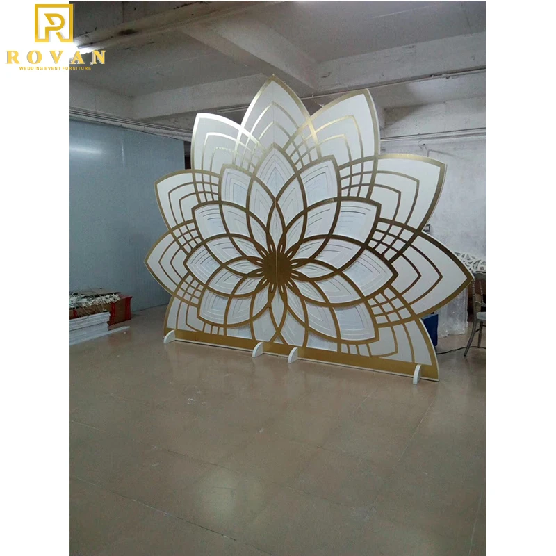 Luxury event decoration panel flower shape wall backdrop for party