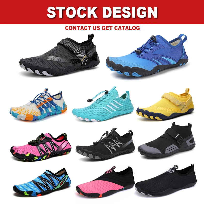 Customized Breathable Green Leaf Print Anti-slip Water Shoes Dive Equipment Waterproof Quick Dry Unisex Beach Aqua Shoes For Man