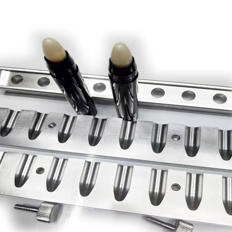 Custom Aluminum Mini Metal 12 cavities Pencil Lip sticks Balm Molding Mold Molds Mould For Lipstick