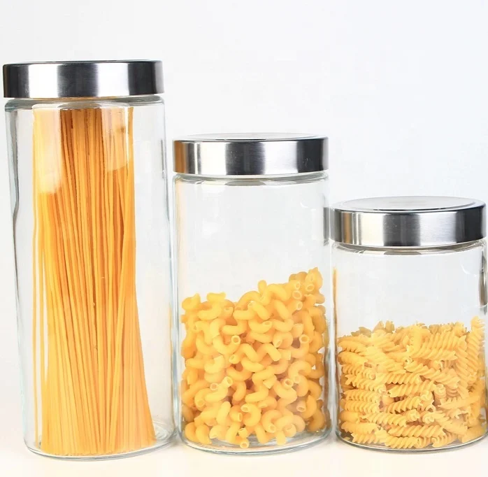 
Food Grade Best Buy Glass Jars Round Storage Bottles Metal PP Lid Customized 