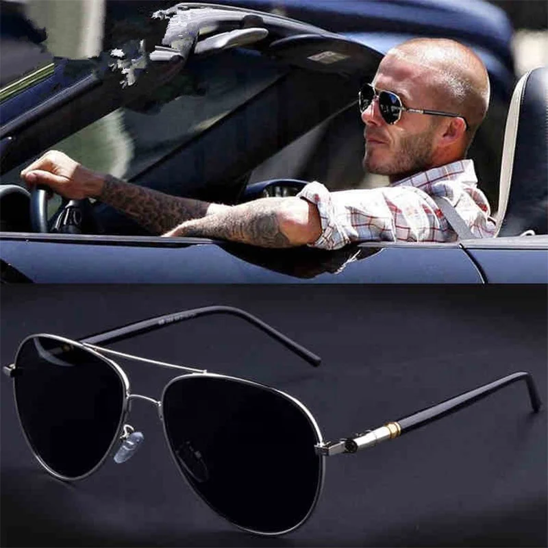 2021 Trendy High Quality Men Sunglasses Polarized Pilot Sunglasses Adjustable Double Bridge Sunglasses Sun Glasses