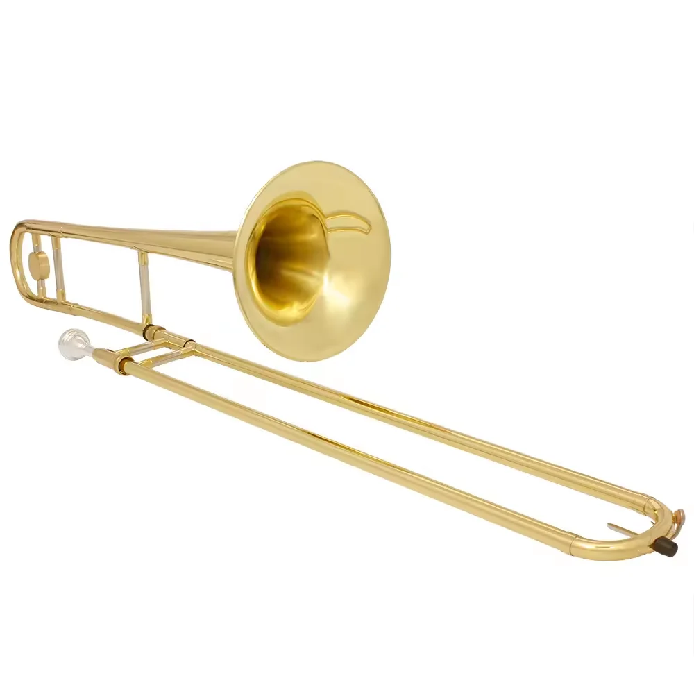 Gold Lacquer Bb alto brass trombone