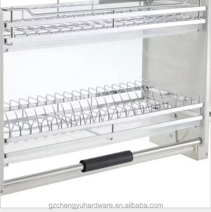 CY-229 Kitchen Cabinet Pull Out Baskets kitchen Cabinet Basket Double Layer Kitchen Pull-Out Bown Basket Hardware Furniture