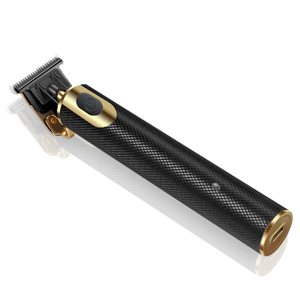 
Stainless Steel T blade Beard Trimmer for Men Hair Clippers Detail Shaver Rechargeable 0mm baldheaded hair clipper 