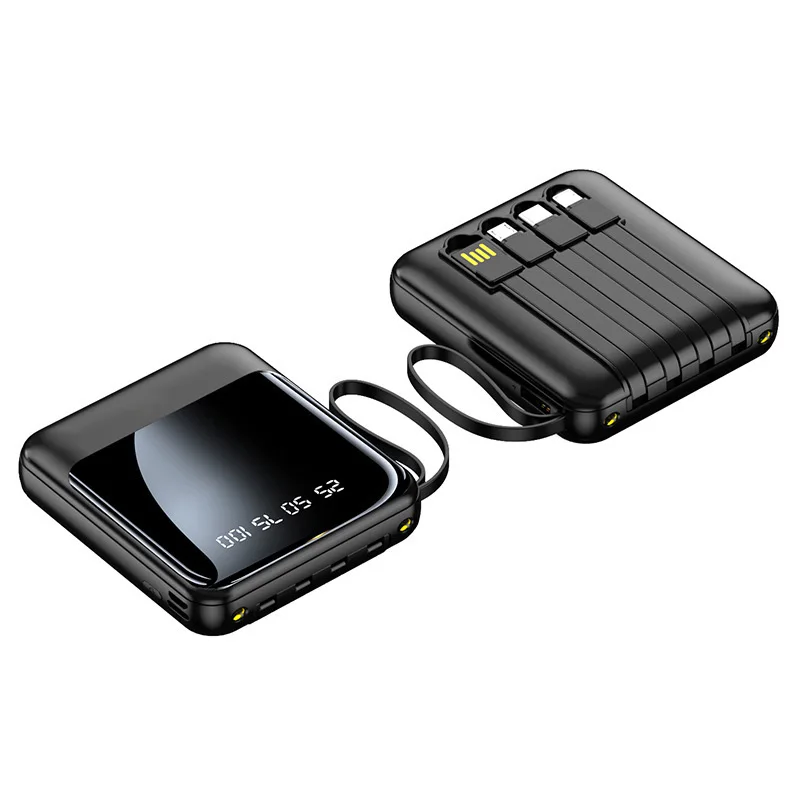 2023 Large Capacity 20000mAh Outdoor Power Bank Mini Fast Charging Portable Powerbank Comes with data cable