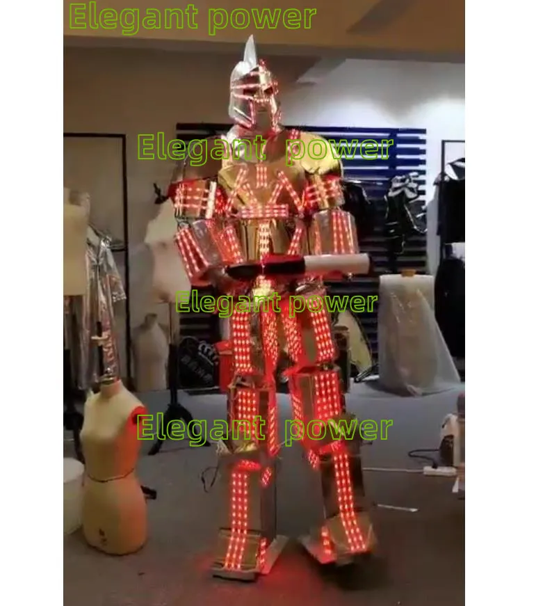 LED Walker robot suit led party led robot costume adult stage clothes luminous costume for dance performance wear