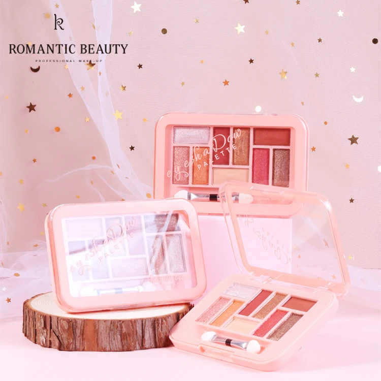 Romantic Beauty Eye Shadow Palette Earth Color Shimmer Matte Nude Eye Shadow Pigments Glitter