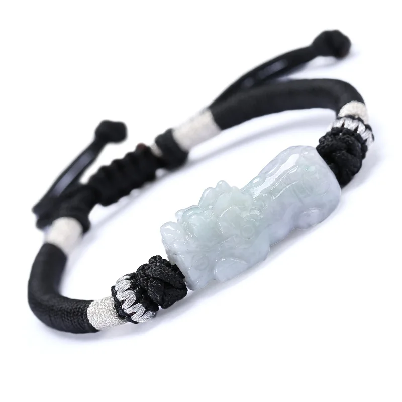 Jade Pixiu Bracelet Good Lucky Charm Feng Shui Wealth Good Luck Rope Bracelets Jewelry Lucky Bracelets For Men