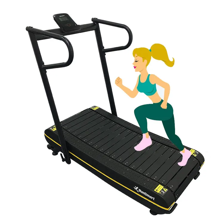 High Quality Home Gym Equipment foldable mini walking running machine runsmart plus curved manual treadmill