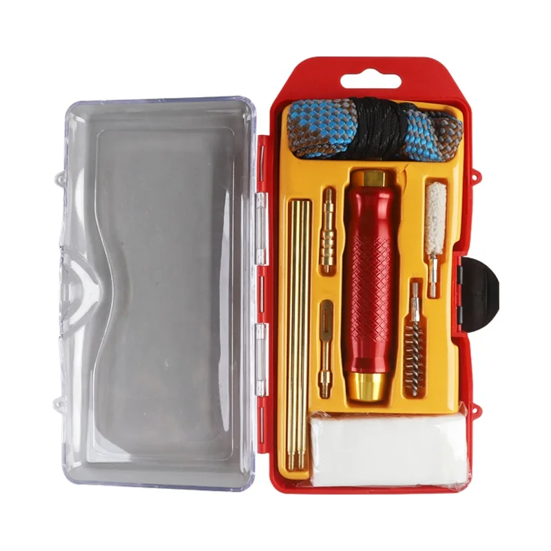 .357 Caliber Bronze Bore Brush and Cleaning Rope  Brass Jag Adapter Portable Case Gun Cleaning Kit