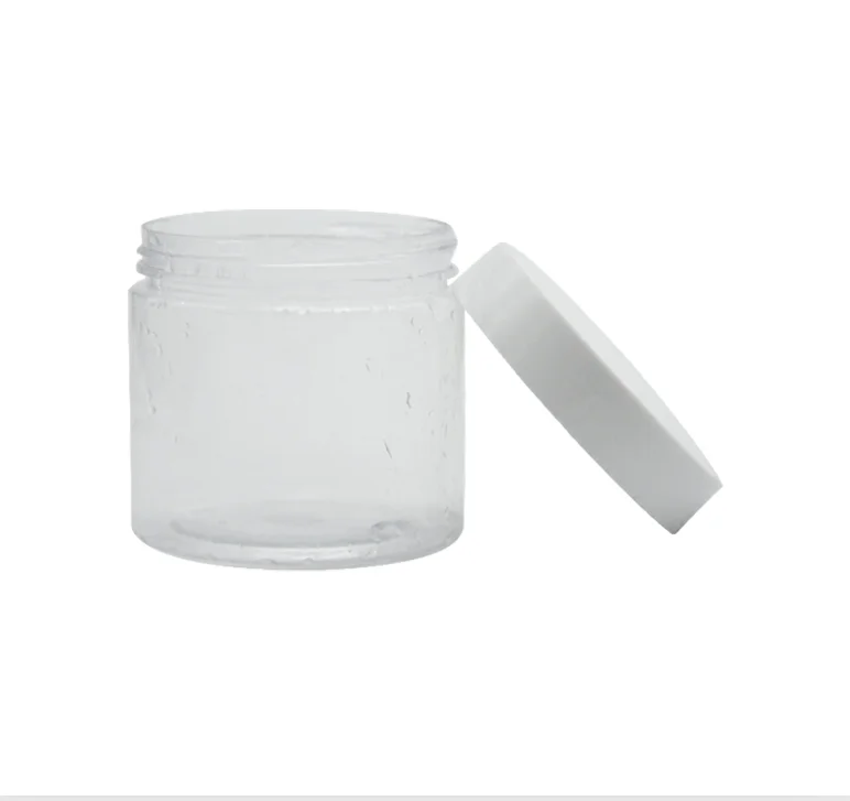 8 oz round pet square saffron container fermentation cosmetic cream plastic containers cork plastic jar matte jar with lids