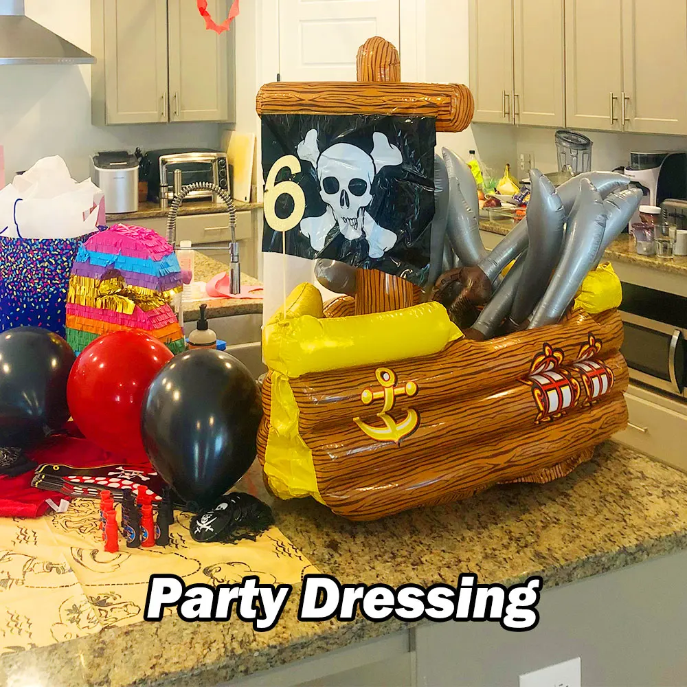 Hot Sale Inflatable Pirate Ship Cooler Party Accessory Inflatable Pirate Drink Cooler Ice Bucket Beer Cooler