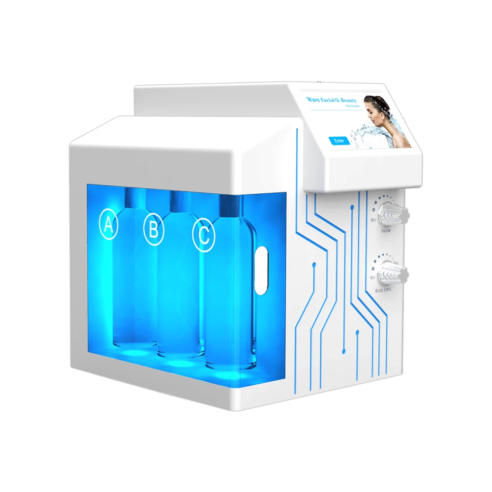 Portable four in one active oxygen small bubble removal black head PDT mask to eliminate wrinkles