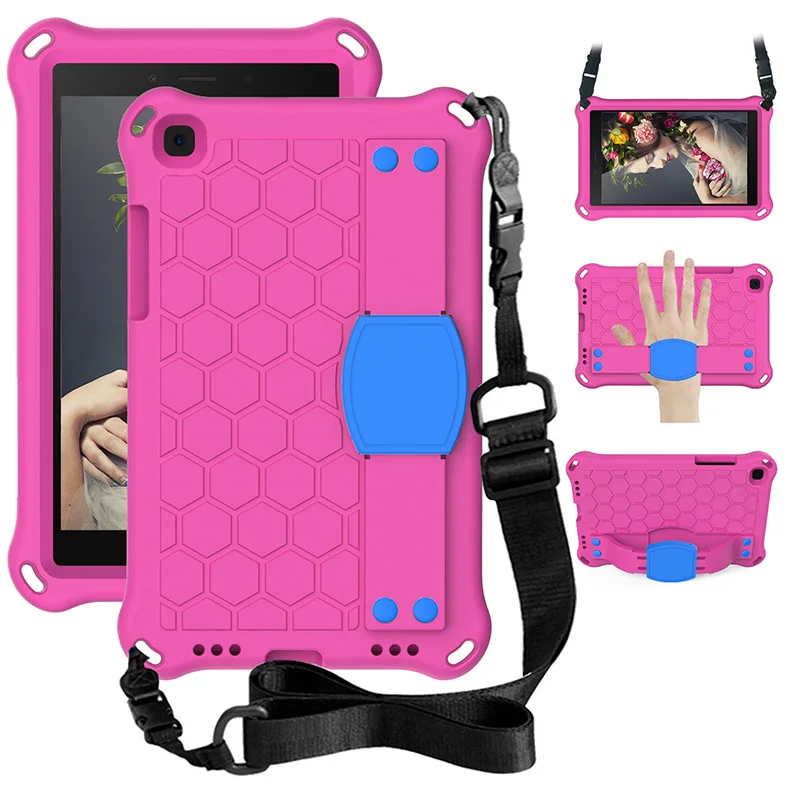 Kids handle defender cases for Samsung Galaxy Tab A 8.0 inch SM-T290 T295 with shoulder strap