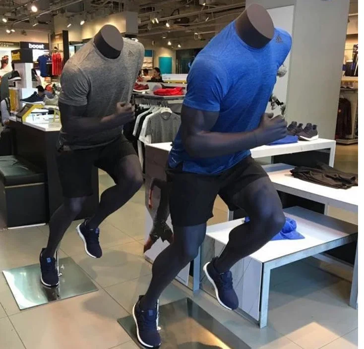 Fiberglass headless male big muscle sports basketball mannequin
