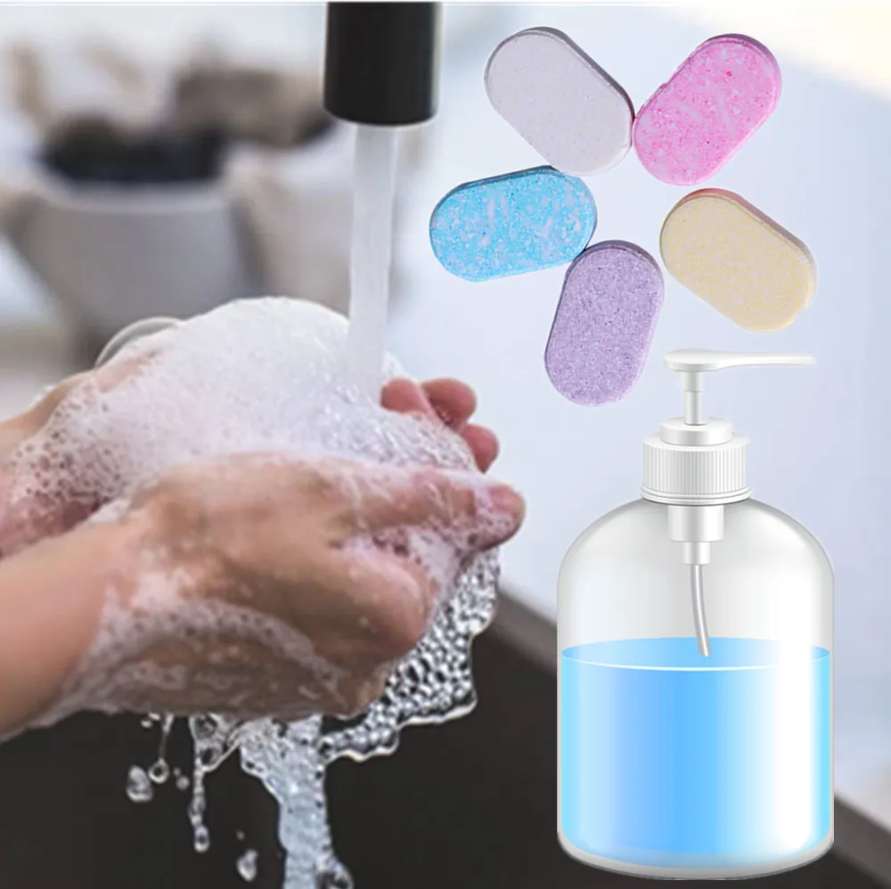 Oem Concentrated Handwash Tabs Effervescent Foaming Hand Soap Tablet