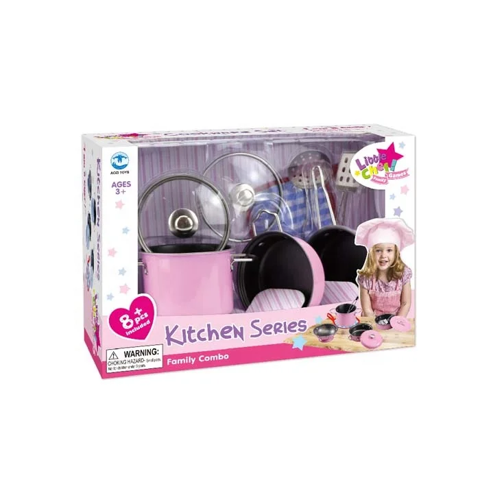 2022 New Style Kids funny stainless steel tableware toys new metal kitchen toys