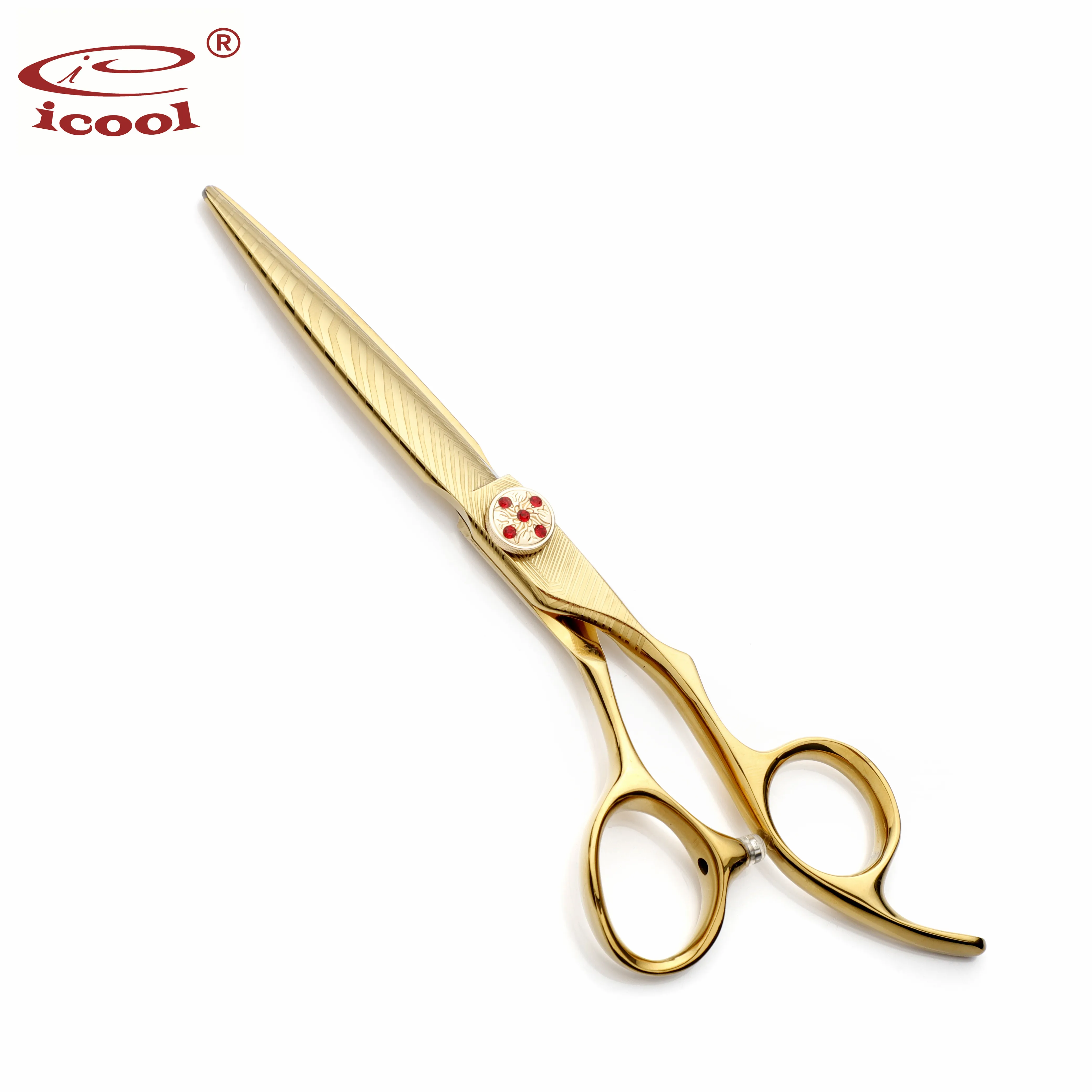 Professional Hair Cutting Scissors Set 6' Rose Gold Carven Scissors Kit