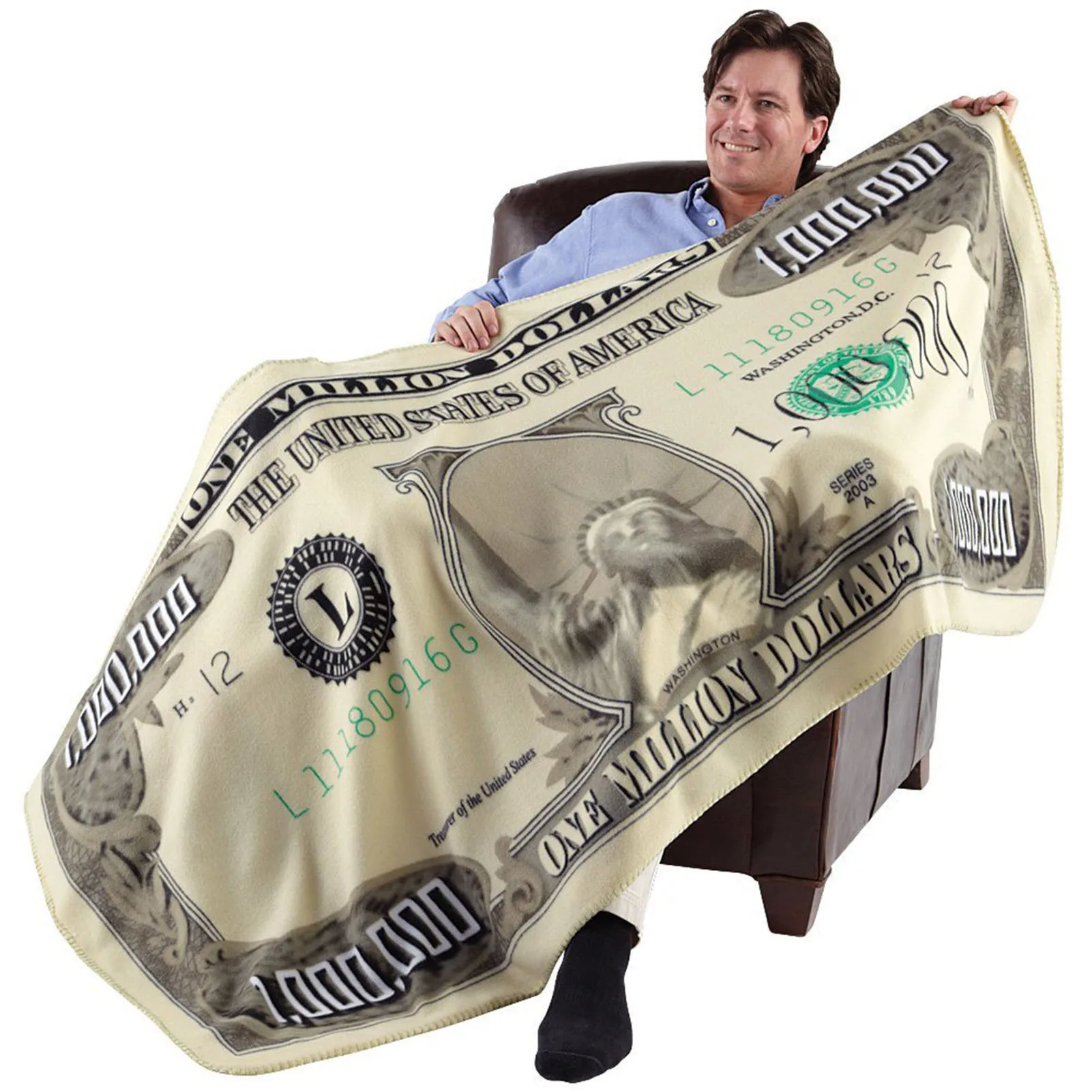 Hot selling Dollar Blanket 100 Million Bill Throw Blanket Design Wealth Flannel Fleece Blanket for Bedroom Couch Sofa
