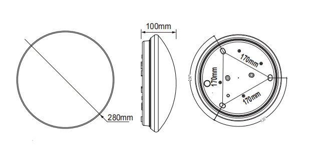 PDLUX PD-LED2052  Round Ceiling Smart Home Lights Microwave Sensor Switches Controlled LED lights