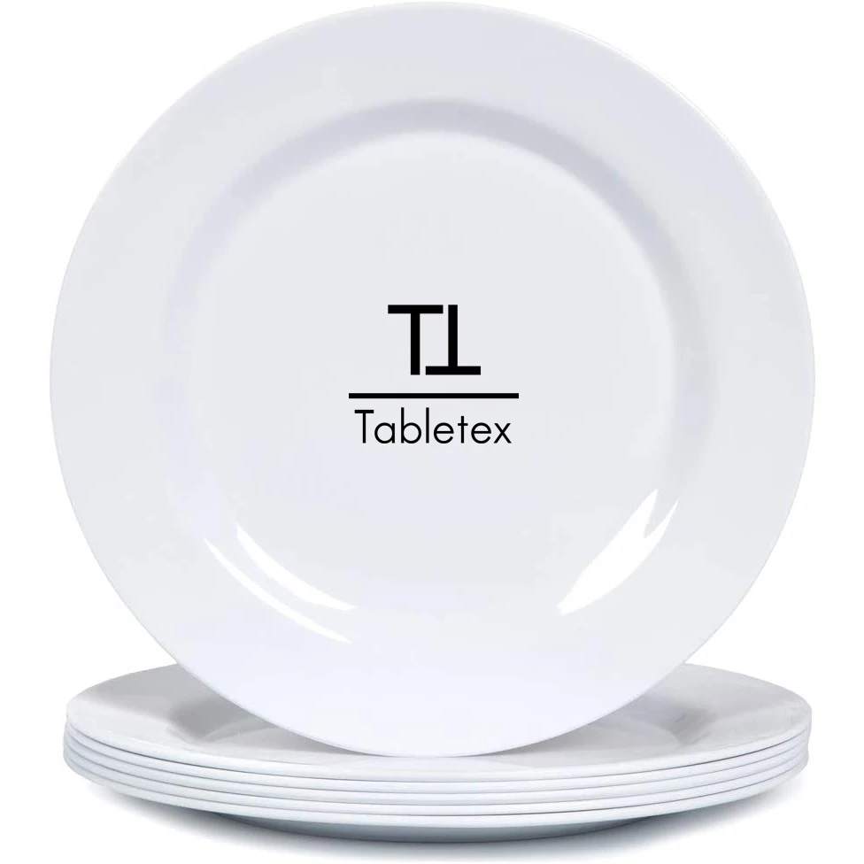 Tabletex white classic Melamine Dinner Plates