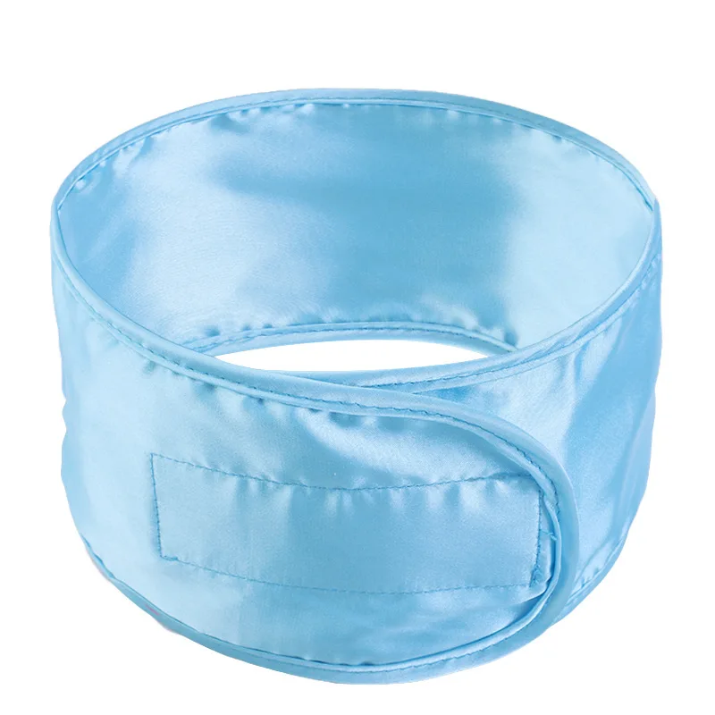 Velcro headband SPA Makeup Headband silk stain adjustable hair bands