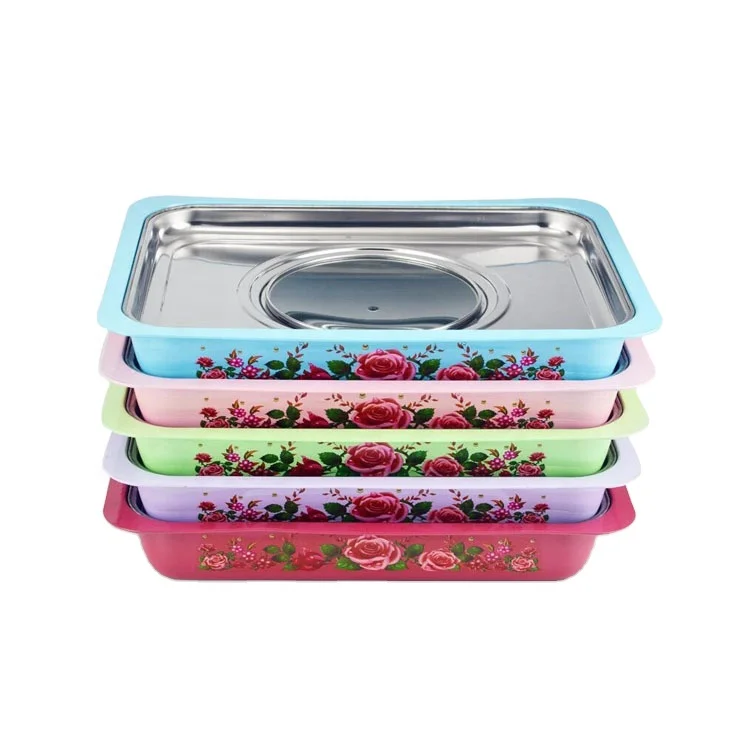 Full Size Stainless Steel rectangular chafing dish Chafing Food Pans and steel cover on top