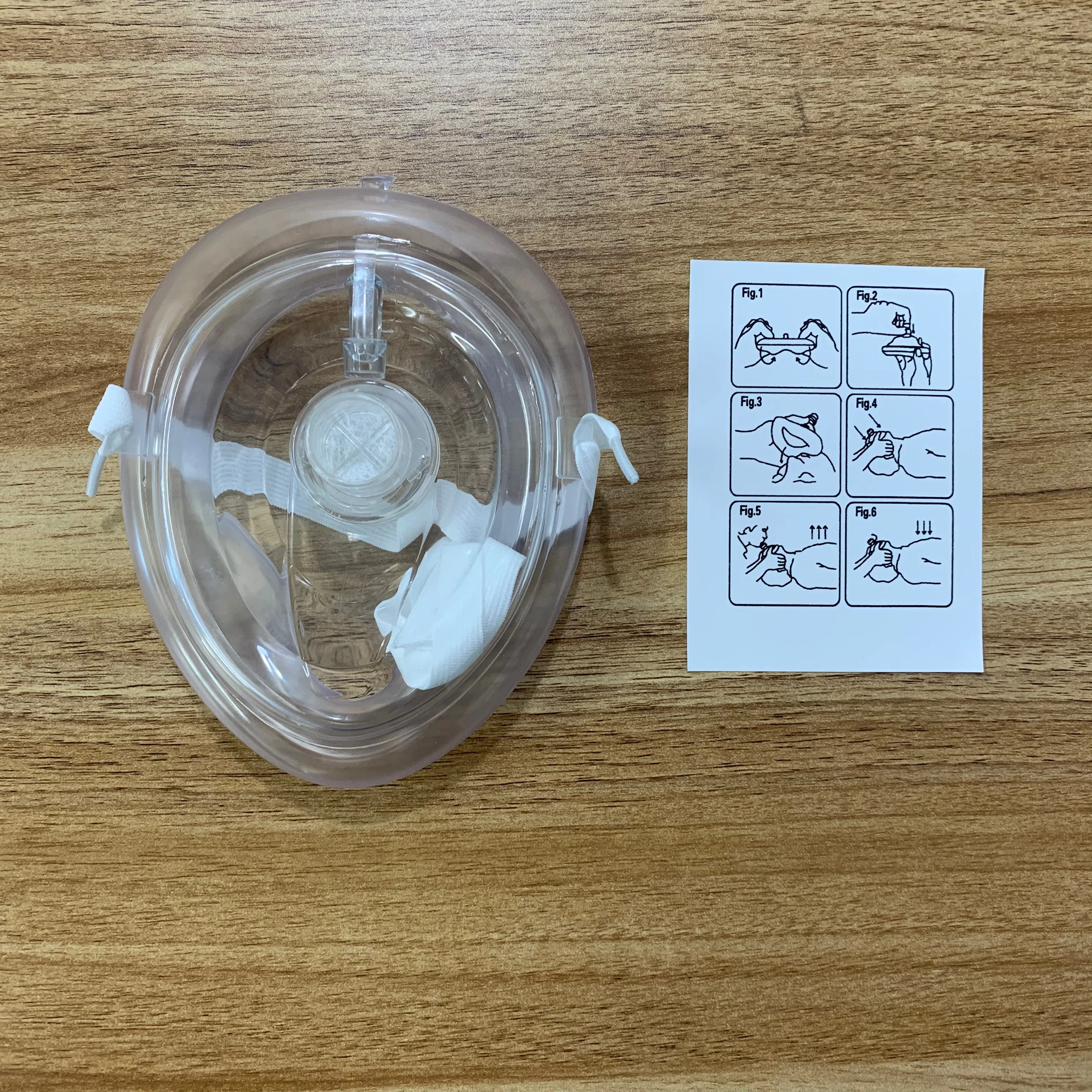 BLACK pp box Rescue Professional Adult Child Size Resuscitator Replacement Valve Breathing Apparatus Cpr Mask In Case