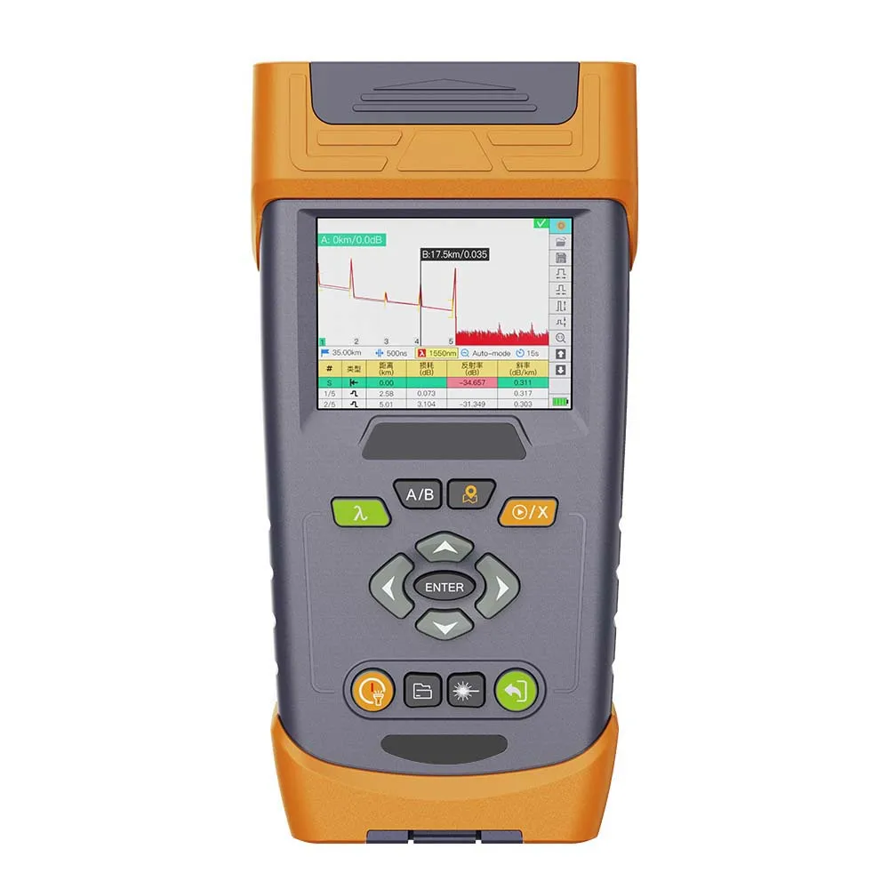 QX55 Mini OTDR Optical Fiber Tester VFL Power Meter OEM Optical Time Domain Reflector FTTH WiFi Tool SC Used GSM PON UPC