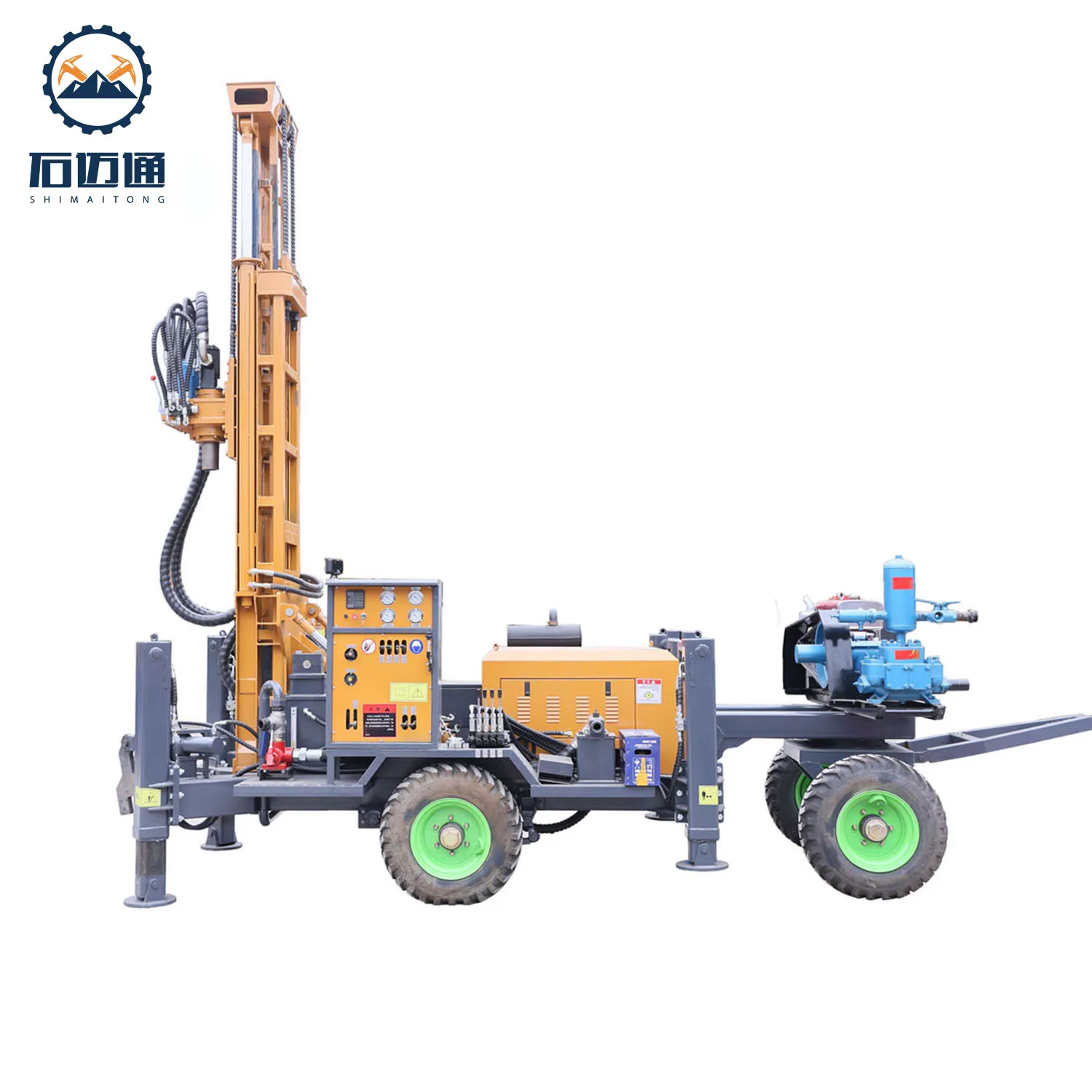 Wheels Hydraulic Water Well Drilling Machine for sale
