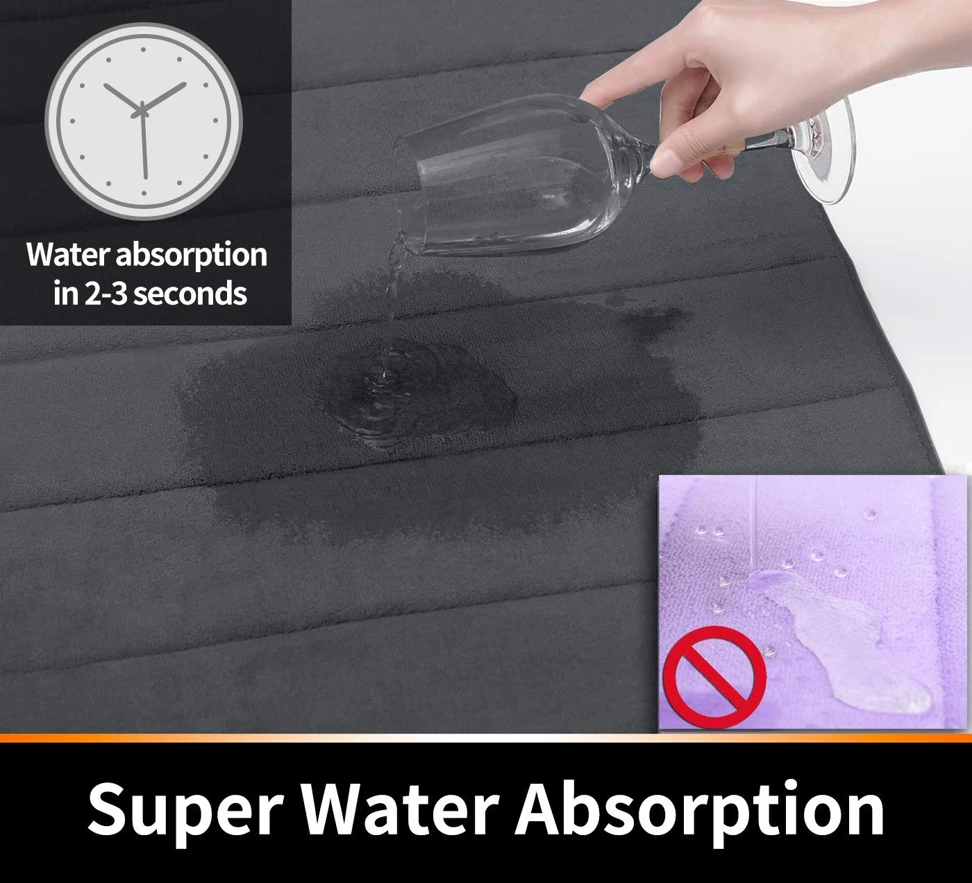 (CHAKME) Wholesale Absorbent Fancy Foot Durable Microfiber Bath Mat