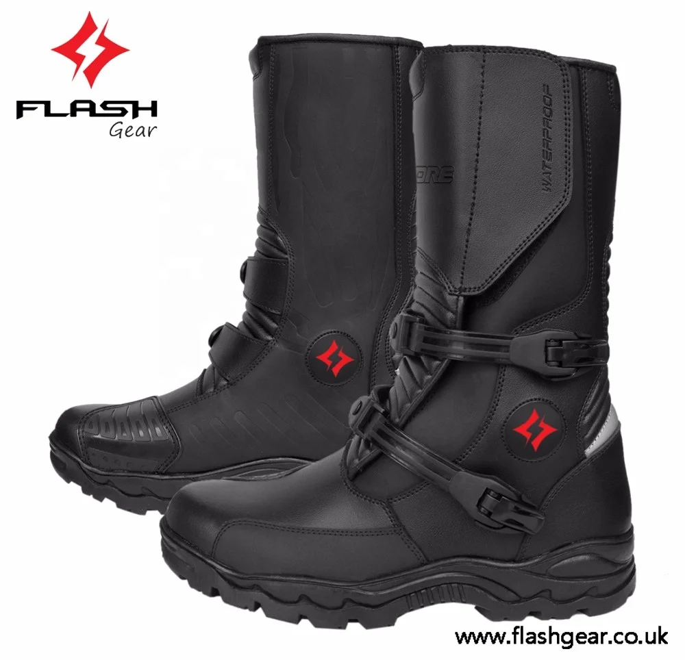 New Fashion Men Anti slip Breathable PU Leather Boots Motorbike Touring adventure Riding motorcycle brake shoe manufacturers