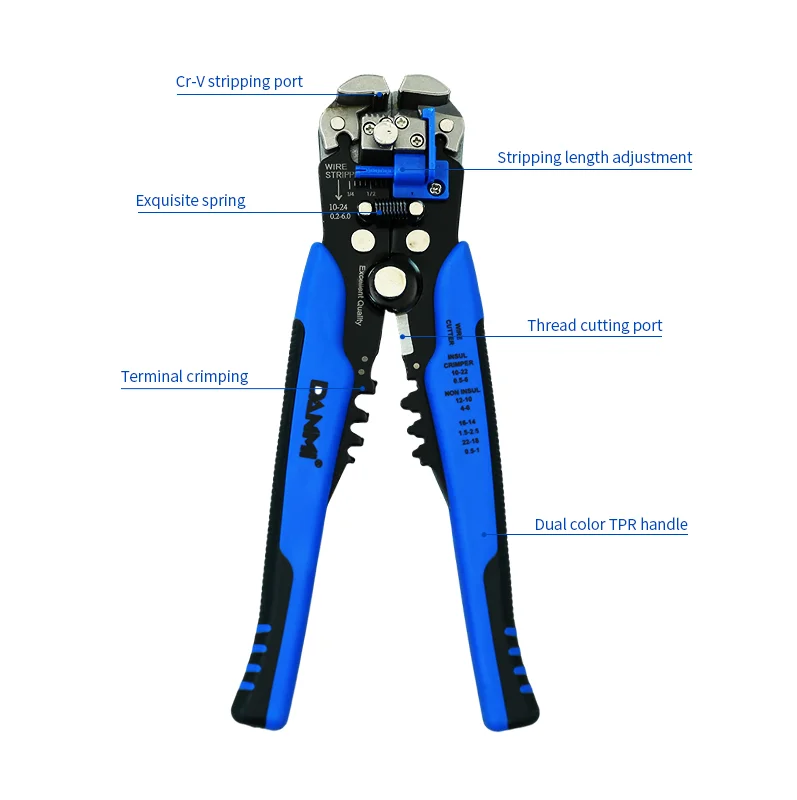 Multi-Function Wire Stripping Tools Cable Cutter Automatic Wire Stripper Cable Stripping Cutting