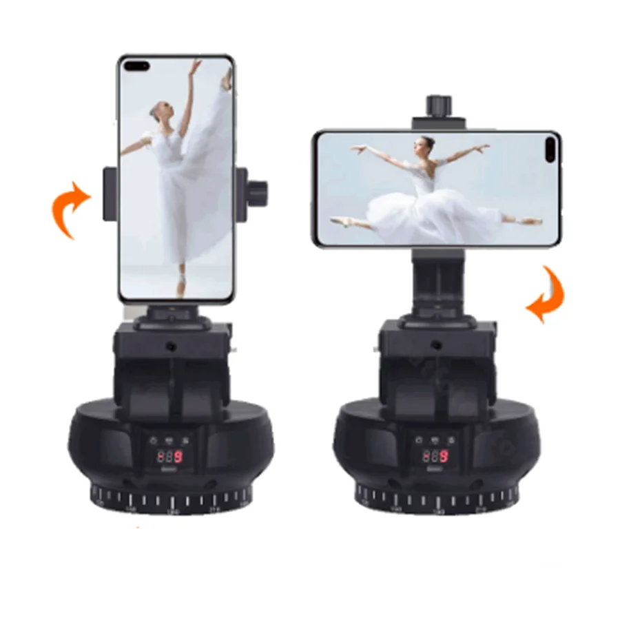 YT-1200 Face Tracking Rotation Panoramic Remote Control Pan Tilt Motorized Tripod Electric head For Phones